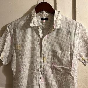 Vintage American Apparel button down short sleeve shirt men size m